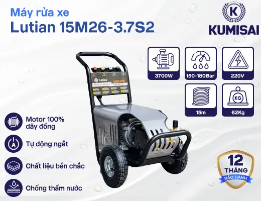 Máy rửa xe Lutian 2600PSI 15M26-3.7S2 - 2