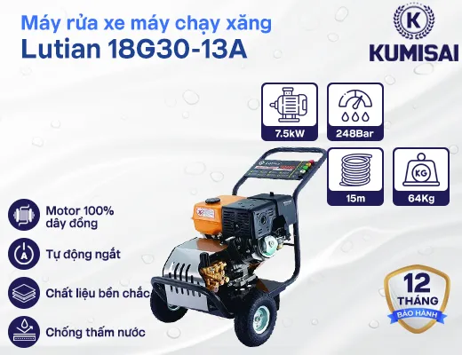 Máy rửa xe máy chạy xăng Lutian 18G30-13A - 2