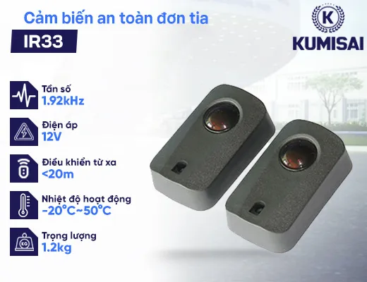 Cảm biến an toàn đơn tia (IR33) cho barie - 2