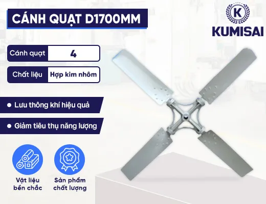 Cánh quạt tháp giải nhiệt D1700mm - 2