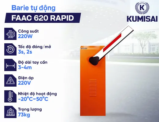 Thanh chắn barie tự động Faac-620 rapid - 2