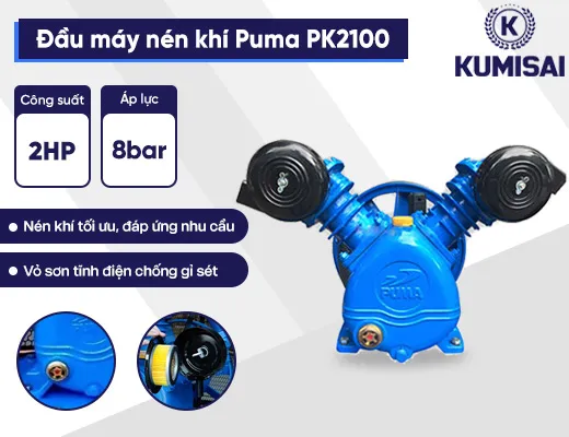 Đầu nén khí Puma Đài Loan PK2100 (2HP) - 2