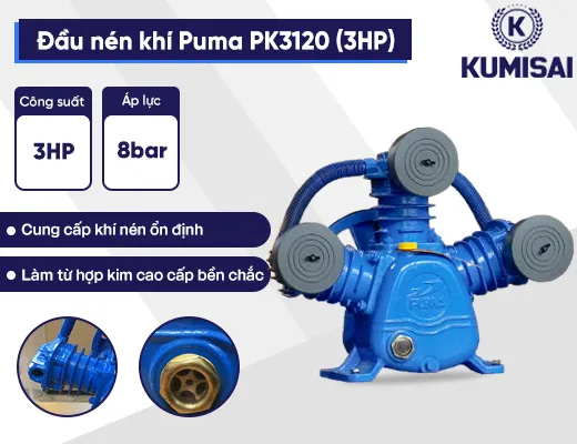 Đầu nén khí Puma Đài Loan PK3120 (3HP) - 2