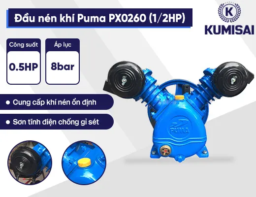 Đầu nén khí Puma PX0260 (1/2HP) - 2
