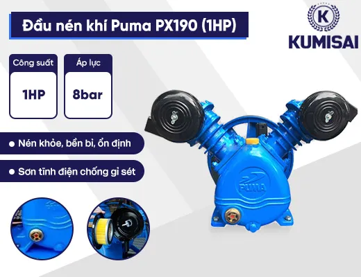 Đầu nén khí Puma PX190 (1HP) - 2