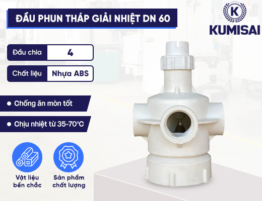 Linh kiện đầu phun tháp giải nhiệt bằng nhựa DN 60 - 2