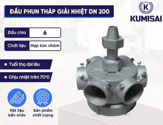 Đầu phun tháp giải nhiệt bằng hợp kim nhôm DN 200 - 2