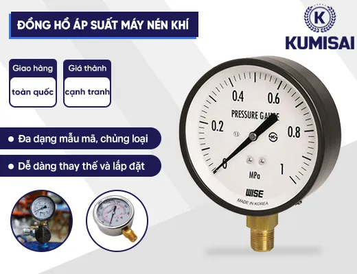 Đồng hồ áp suất máy nén khí - 2