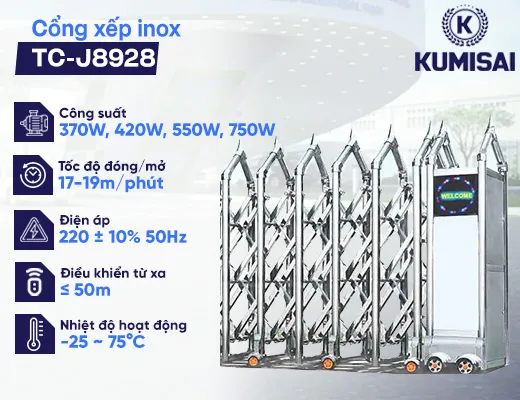 Cổng xếp inox TC-J8928 - 2