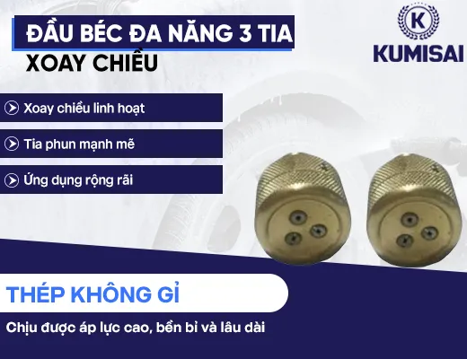 Đầu béc đa năng 3 tia xoay chiều - 2