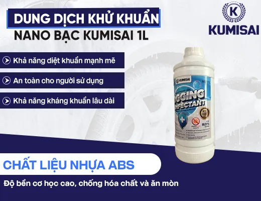Dung dịch khử khuẩn Nano bạc Kumisai 1L - 2