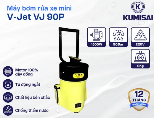 Máy bơm rửa xe mini V-Jet VJ 90P - 2