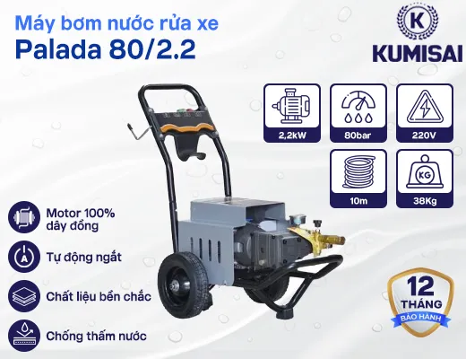 Máy bơm nước rửa xe Palada 80/2.2 - 2
