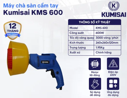 Máy chà sàn cầm tay Kumisai KMS 600 - 2