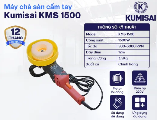 Máy chà sàn cầm tay Kumisai KMS1500 - 2