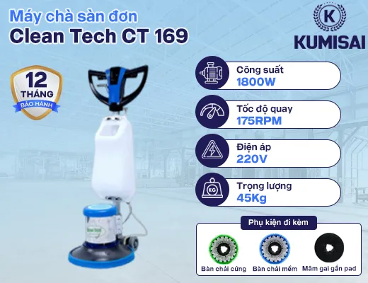 Máy chà sàn Clean Tech CT 169 - 2
