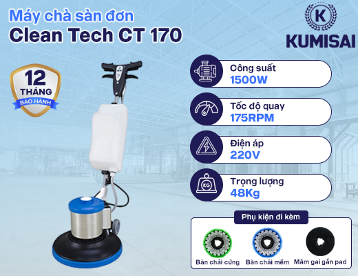 Máy chà sàn Clean Tech CT 170 - 2