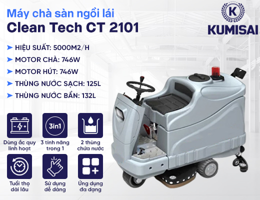 Máy chà sàn Clean Tech CT 2101 - 2