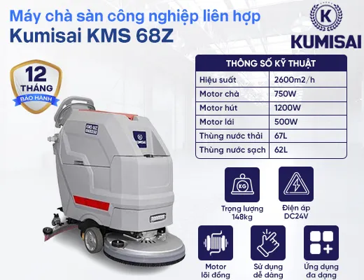 Máy chà sàn liên hợp Kumisai KMS 68Z - 2