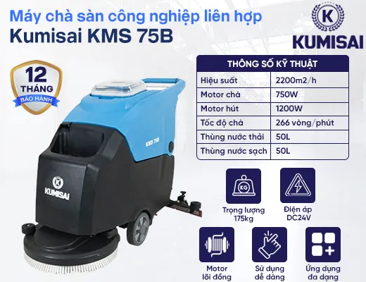 Máy chà sàn công nghiệp liên hợp Kumisai KMS 75B - 2