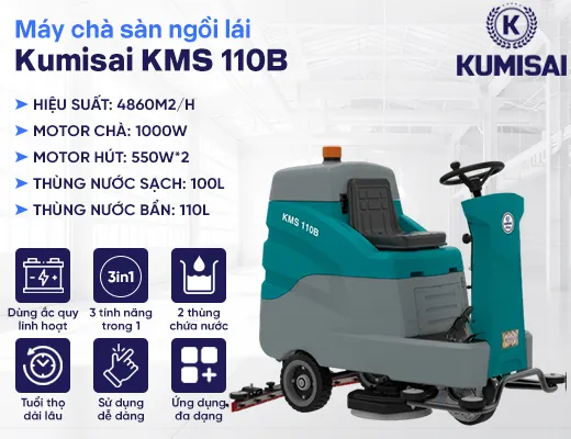 Máy chà sàn công nghiệp ngồi lái Kumisai KMS 110B - 2