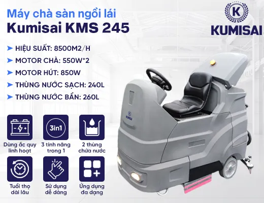 Máy chà sàn ngồi lái Kumisai KMS 245 - 2