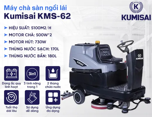 Máy chà sàn ngồi lái Kumisai KMS-62 - 2