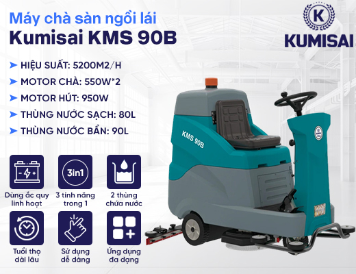 Máy chà sàn công nghiệp ngồi lái Kumisai KMS 90B - 2