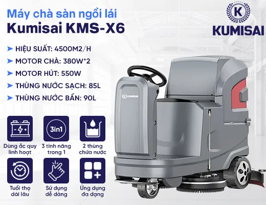 Máy chà sàn công nghiệp ngồi lái Kumisai KMS-X6 - 2