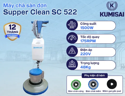 Máy chà sàn đơn Supper Clean SC 522 - 2