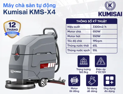 Máy chà sàn Kumisai KMS-X4 tự động - 2