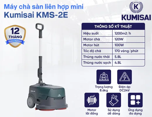 Máy chà sàn liên hợp mini Kumisai KMS-2E - 2