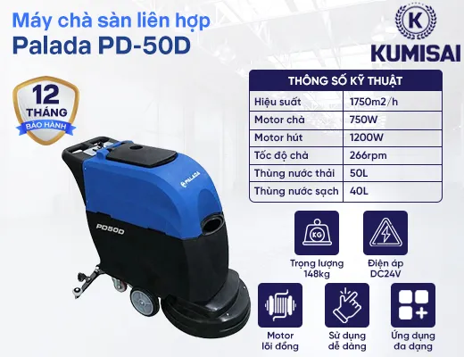 Máy chà sàn liên hợp Palada PD-50D - 2