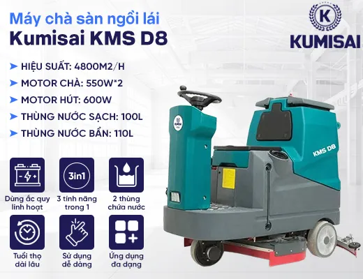 Máy chà sàn ngồi lái Kumisai KMS D8 - 2