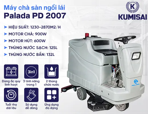 Máy chà sàn ngồi lái Palada PD 2007 - 2
