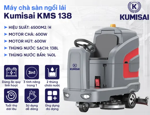Máy chà sàn ngồi lái Kumisai KMS 138 - 2
