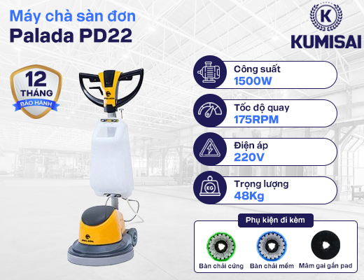 Máy chà sàn nhà xưởng Palada PD22 - 2