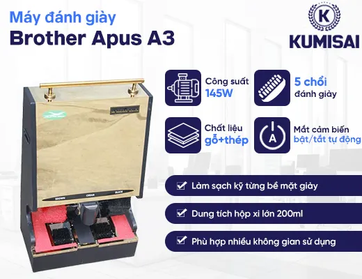 Máy đánh giày giá rẻ Brother Apus A3 - 2
