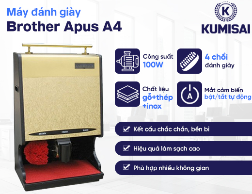 Máy đánh giày giá rẻ Brother Apus A4 - 2