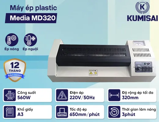 Máy ép plastic Media MD320 khổ A3 - 2