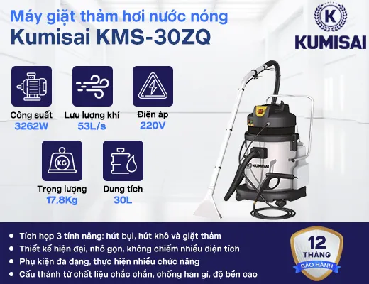 Máy giặt thảm hơi nước nóng Kumisai KMS-30ZQ - 2