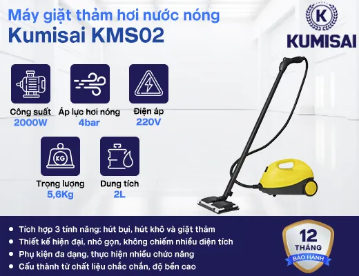 Máy giặt thảm hơi nước nóng Kumisai KMS02 - 2