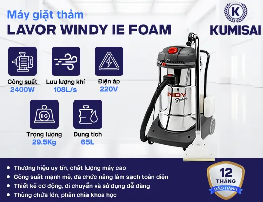 Máy giặt thảm nệm ghế Lavor Windy IE Foam - 2