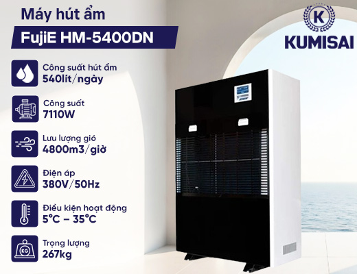 Máy hút ẩm công nghiệp FujiE HM-5400DN - 2