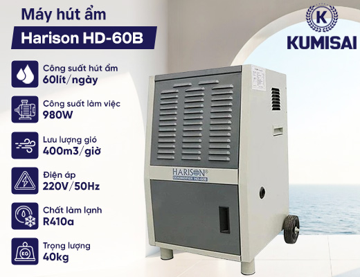 Máy hút ẩm công nghiệp Harison HD-60B - 2