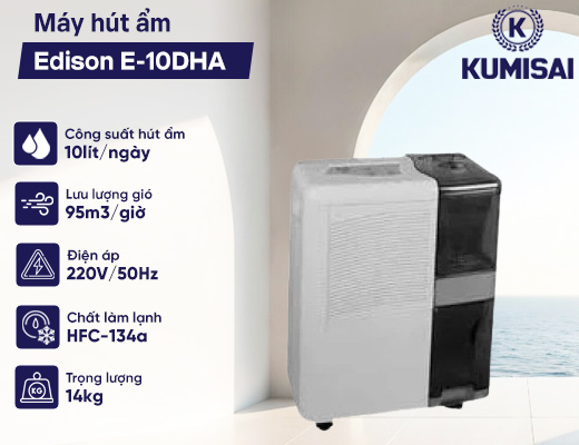 Máy hút ẩm Edison E-10DHA - 2