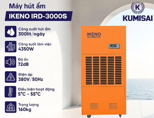Máy hút ẩm IKENO IRD-3000S (Dòng chuyên sấy) - 2