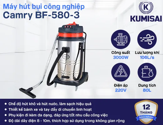 Máy hút bụi công nghiệp Camry BF-580-3 - 2