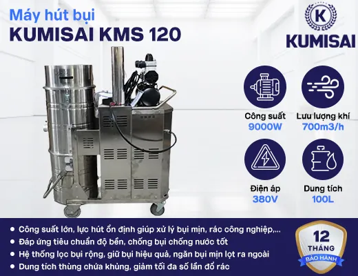 Máy hút bụi công nghiệp Kumisai KMS 120 - 2