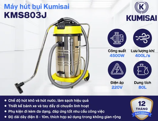 Máy hút bụi công nghiệp Kumisai KMS803J - 2
